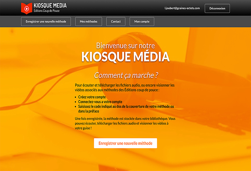 Vous êtes connecté ! Cliquez sur "ajouter une méthode"