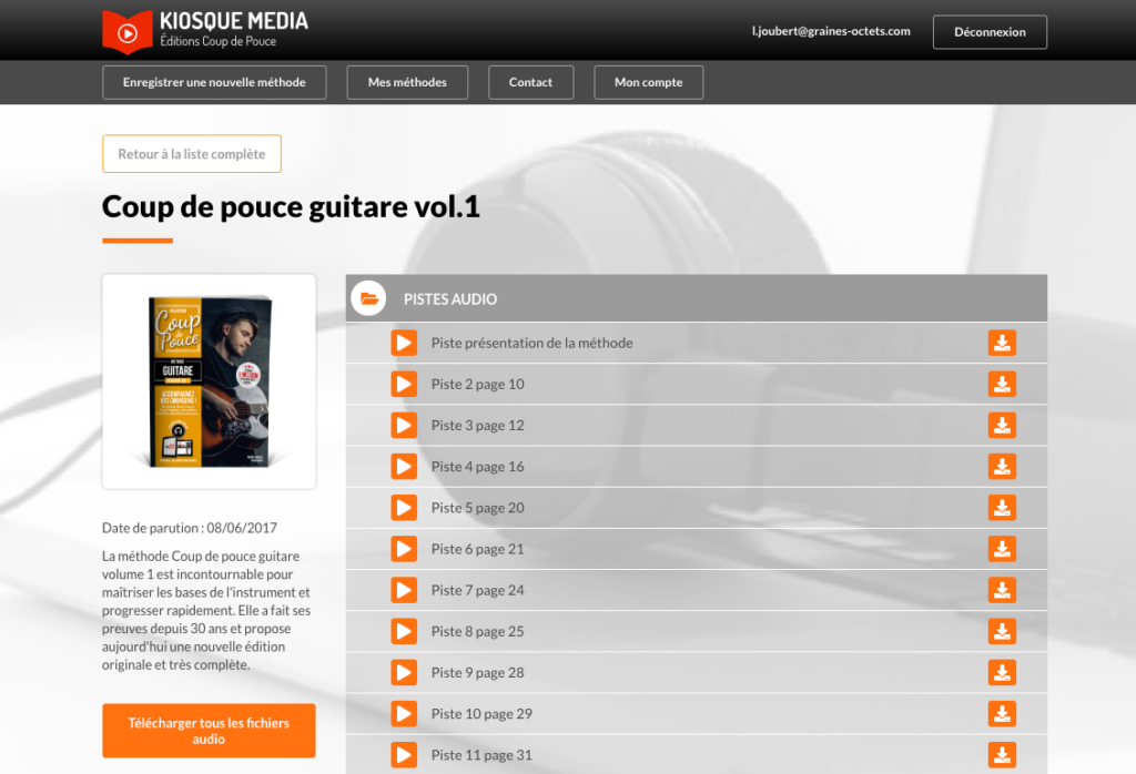 Saisissez le code méthode indiqué dans la préface de votre méthode